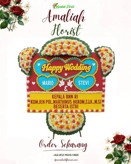 Papan Bunga Pernikahan Semangkak